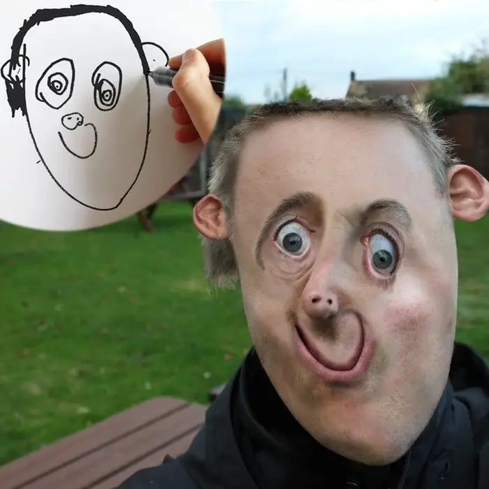 Kids drawing a person